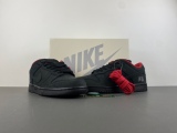 S*upreme x N*ike SB Dunk Low “Black/Red”