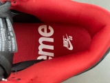 S*upreme x N*ike SB Dunk Low “Black/Red”
