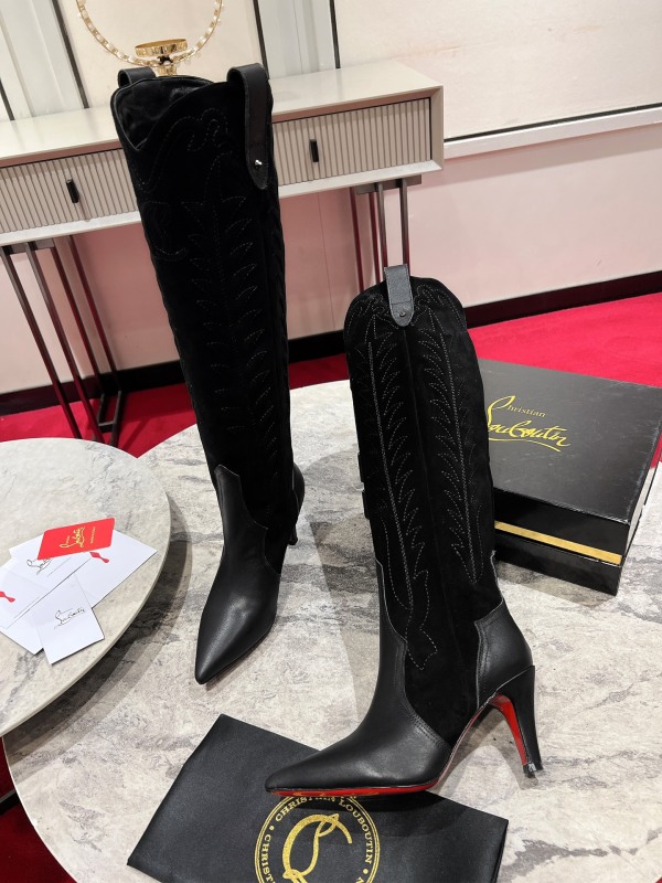 Women C*hristian L*ouboutin Top Quality Boots 8.5CM heels