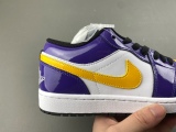 A*ir J*ordan 1 Low 'Lakers* IQ9389-547 '