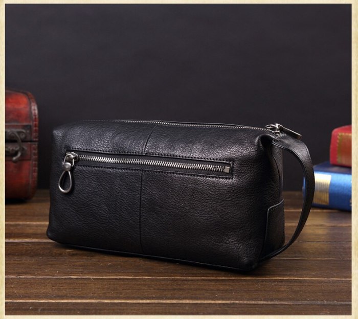 Soft Leather Men's Clutch Bag Large-capacity Leather Handbags Business Casual Fashion New Trend Bags Men Cotton Genuine Leather