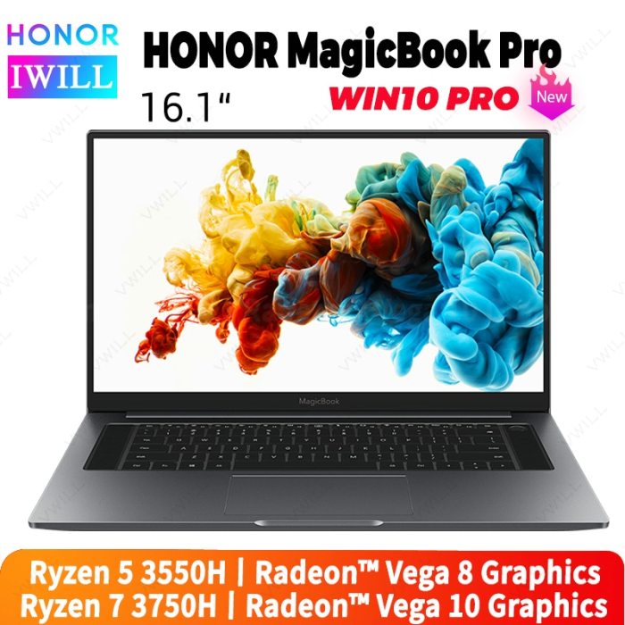 16.1 inch Original MagicBook Pro Laptop Notebook Computer AMD Ryzen R7-3500H/R9-3750H 16GB/32GB DDR4 1TB PCIe SSD