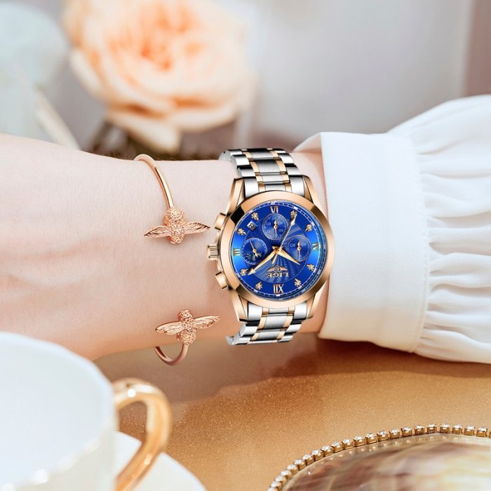 LIGE 2020 New Gold Watch Women Watches Ladies Creative Steel Women's Bracelet Watches Female Waterproof Clock Relogio Feminino