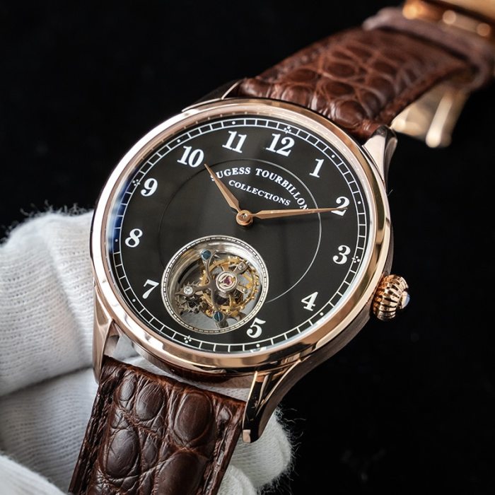 Top Brand Luxury Men's Mechanical Watches ST8000 Seagull Tourbillon Movement Genuine Crocodile Leather Men Wristwatches Business