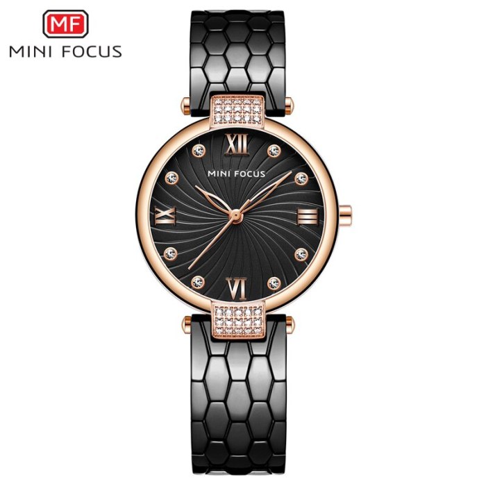 MINI FOCUS Fashion Ladies Wrist Watch For Women Reloj Mujer Montre Femme Relogio Feminino Brand Luxury Rose Gold Stainless Steel