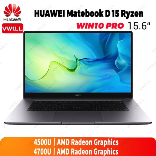 Huawei MateBook D 15 2020 Laptop 15.6 inch AMD Ryzen r5-4500U/r7-4700U 7nm crafts 16GB DDR4 512GB SSD Windows 10 Pro English