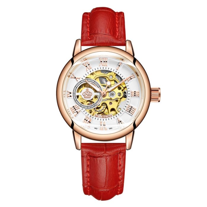 New Fashion Luxury Brand Skeleton Women Mechanical Watch Female Clock Automatic Mechanical Watches For Women Silver Montre Femme
