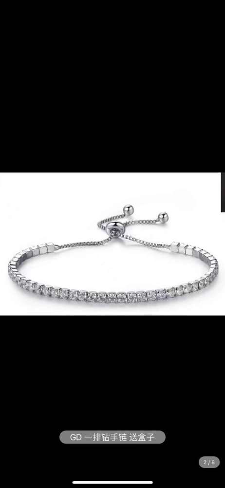 Jeulia classic Princess Cut Pure Silver Bolo Tennis Bracelet