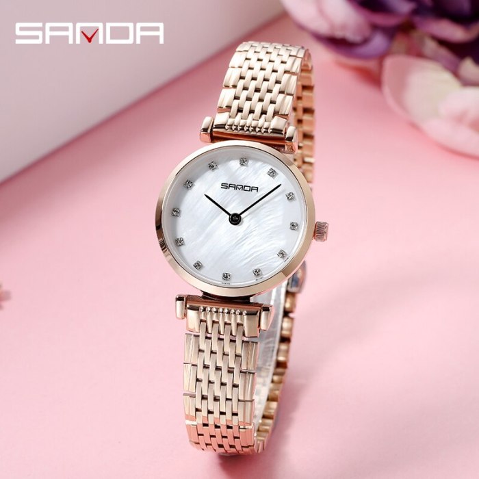 BASID Top Brand Luxury Stylish Elegant Rhinestone Women's Watches Waterproof Quartz Wristwatch Fashion Casual Female Ladies