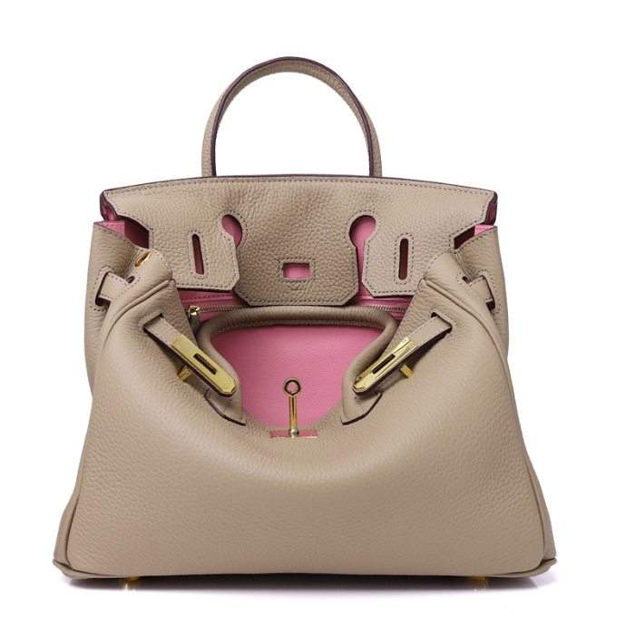 2020 new 100% Genuine leather handbag Luxury design First layer cowhide Stylish pebbled platinum bag Ladies handbag shoulder bag