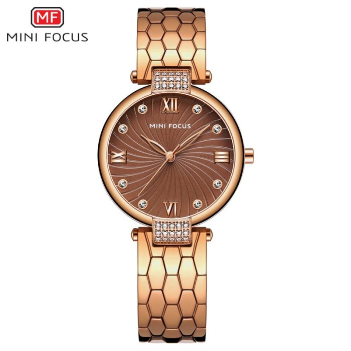 MINI FOCUS Fashion Ladies Wrist Watch For Women Reloj Mujer Montre Femme Relogio Feminino Brand Luxury Rose Gold Stainless Steel