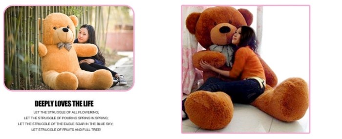 Plush toy big bear cub giant big Doll Girl Birthday Gift holding bear teddy panda doll