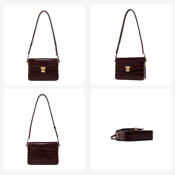 LA FESTIN Designer Bags 2020 new fashion one-shoulder messenger leather handbags retro underarm tofu bag