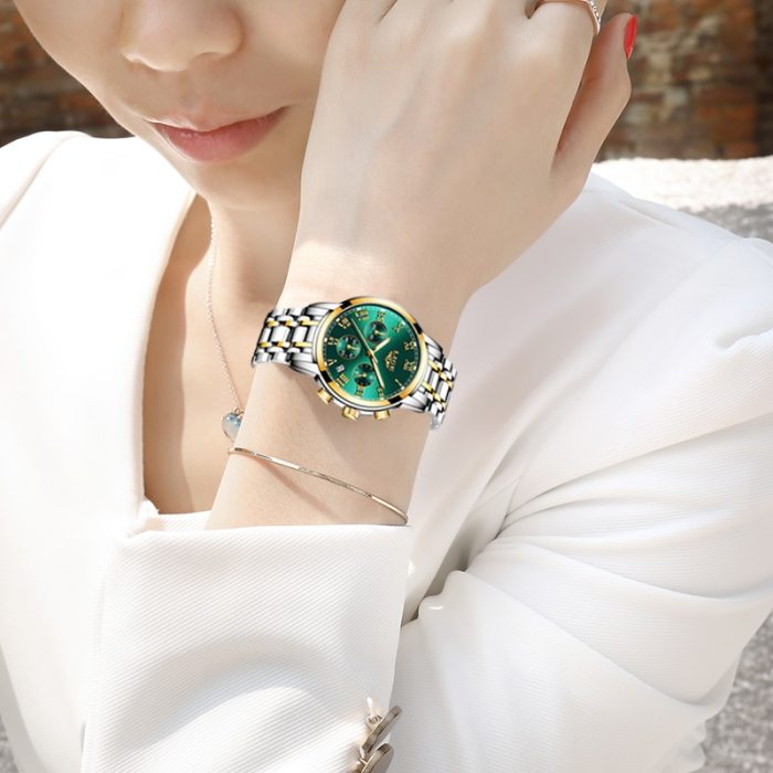 LIGE 2021New Fashion Women Watches Ladies Top Brand luxury Waterproof Quartz Clocks Watch Women Stainless Steel Date Gift Clock