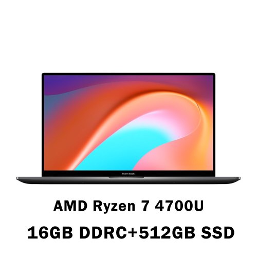 Xiaomi RedmiBook 16 Laptop 16.1inch AMD Ryzen 4500U/4700U 8G/16G DDR4 512GB SSD Windows 10 Ultrathin 100% sRGB Notebook