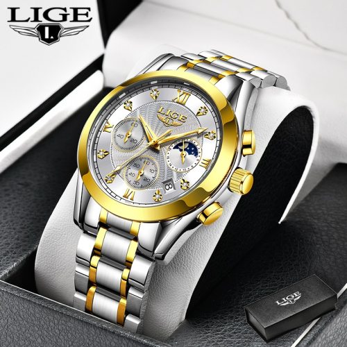 LIGE 2020 New Gold Watch Women Watches Ladies Creative Steel Women's Bracelet Watches Female Waterproof Clock Relogio Feminino