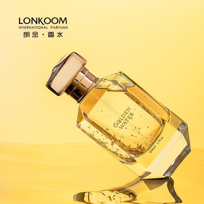 LONKOOM Floral fruity Notes Golden Water perfume For Woman 50ml Eau De Parfume