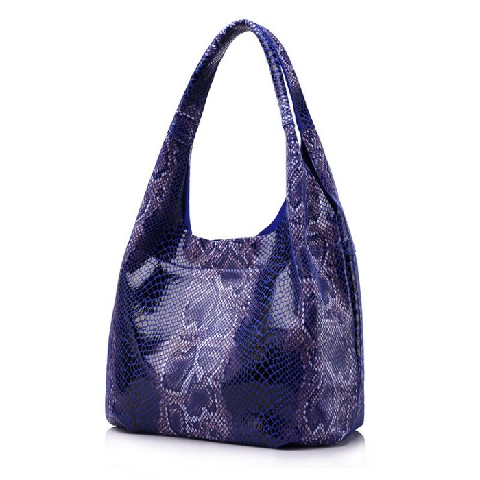 REALER genuine leather handbags large totes classic serpentine prints shoulder bag ladies hobos bags for women top-handle bucket