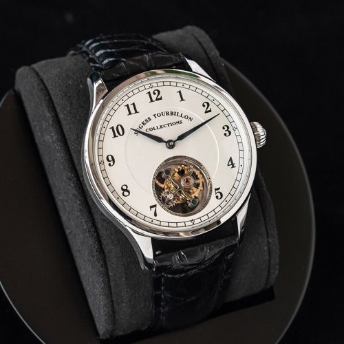 Top Brand Luxury Men's Mechanical Watches ST8000 Seagull Tourbillon Movement Genuine Crocodile Leather Men Wristwatches Business