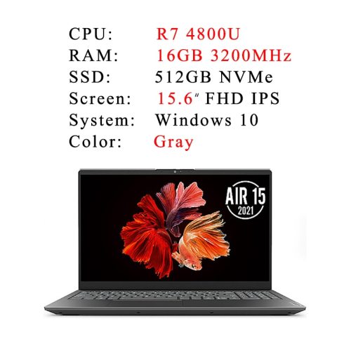 lenovo air 15  laptop 2021 Ryzen 7 4800U 16GB RAM 512GB NVMe SSD 15.6 inch FHD IPS screen Notebook ordinateurs portable laptops
