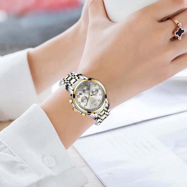 LIGE 2021New Fashion Women Watches Ladies Top Brand luxury Waterproof Quartz Clocks Watch Women Stainless Steel Date Gift Clock