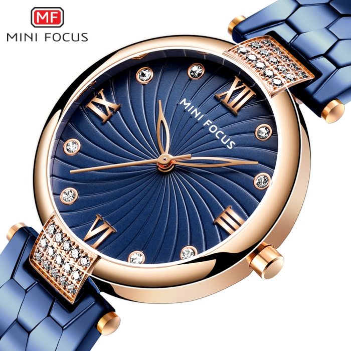MINI FOCUS Fashion Ladies Wrist Watch For Women Reloj Mujer Montre Femme Relogio Feminino Brand Luxury Rose Gold Stainless Steel