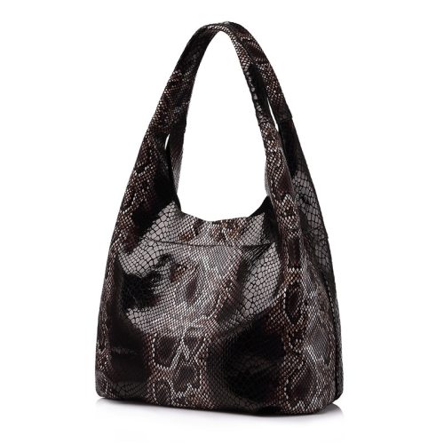 REALER genuine leather handbags large totes classic serpentine prints shoulder bag ladies hobos bags for women top-handle bucket