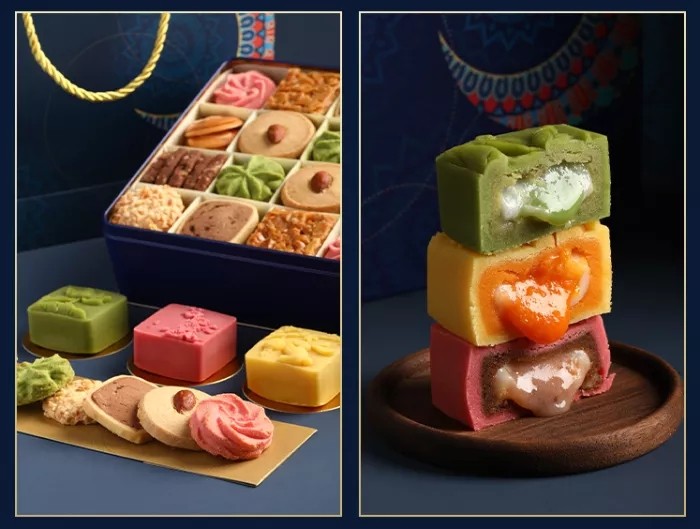 Mid-Autumn Festival moon cake in gift box