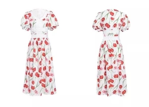 New romantic fashion flower dress