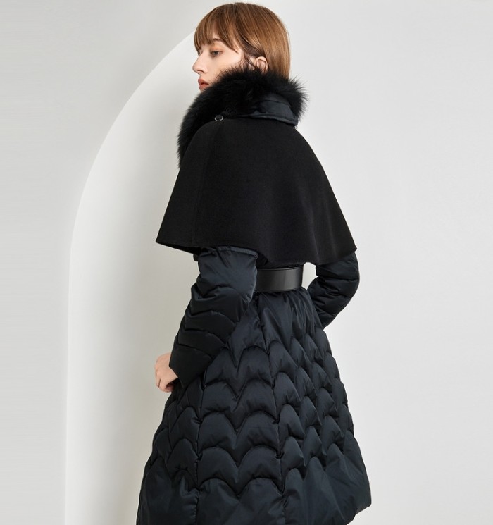 [Detachable wool shawl] CAROLINE CAROLINE 2024 winter down jacket