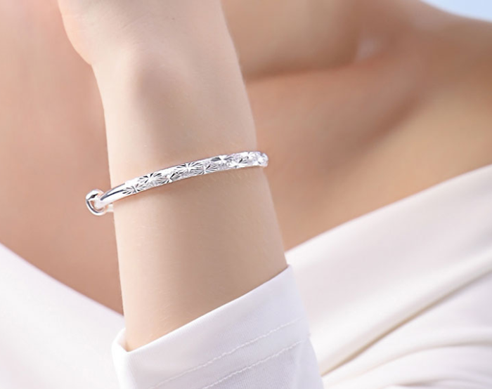 9999 full Sterling Silver Bracelet birthday gift for girl practical and creative high-end special wedding anniversary gift for girlfriend