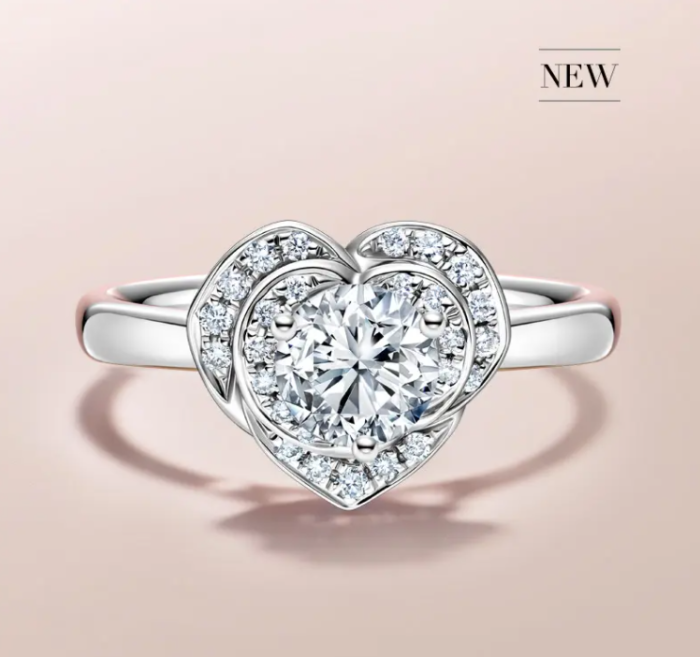 ROSE LOVE Simple proposal diamond ring