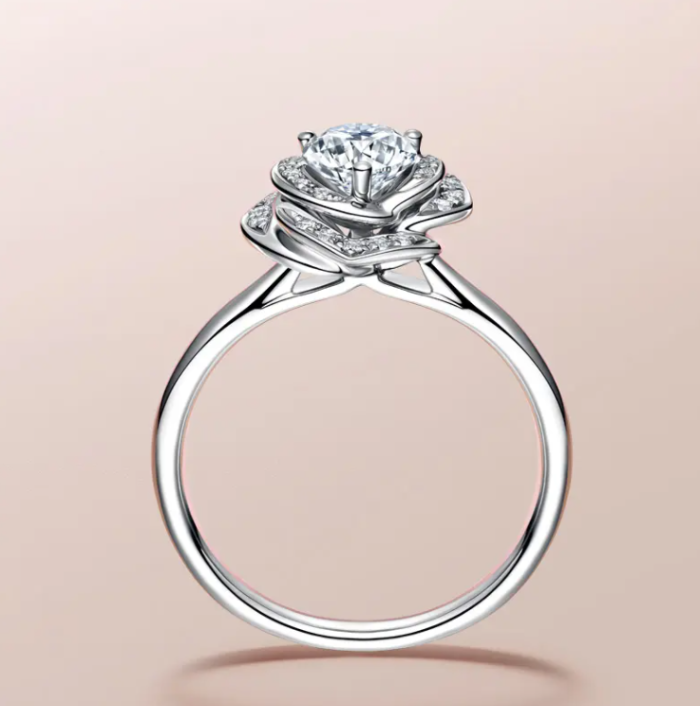 ROSE LOVE Simple proposal diamond ring