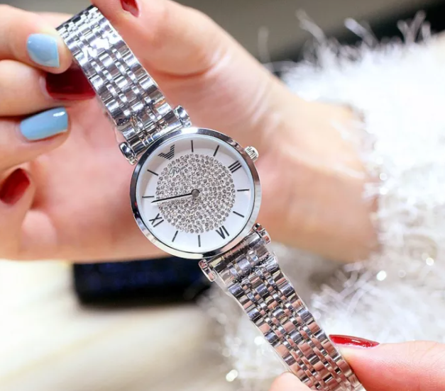 2021Fashion Quartz Watch Women Luxury Diamond Wristwatch Women Steel Waterproof Women Watches Simple Elegant Ladies Female Clock