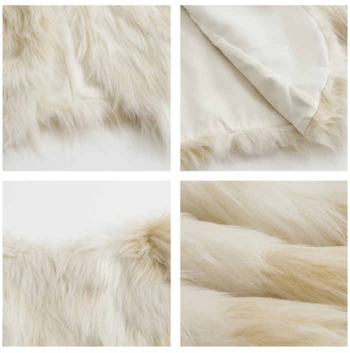 Short environmental protection fur coat winter Korean version loose and thick high-grade temperament short long sleeve coat women
