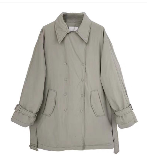Korean version of women's trench coat thin down jacket