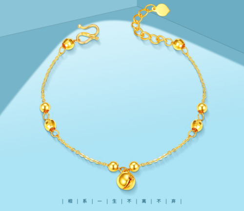 Anklet Gold Anklet Feet Decoration True Gold Bracelet Birthday Gift 