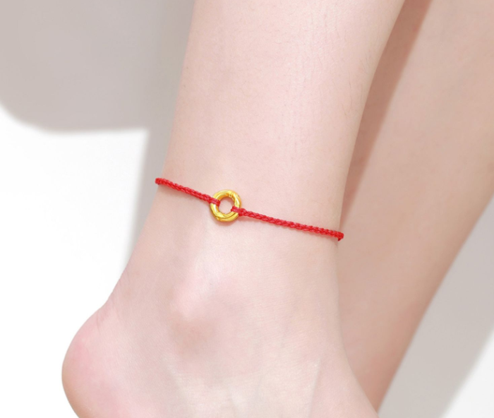 Anklet Gold Anklet Feet Decoration True Gold Birthday Gift