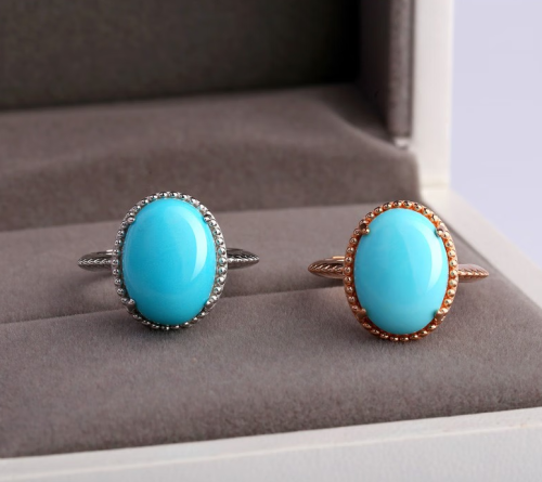 Blue Gem Natural Turquoise jewelry (contains rings, necklaces, bracelets. Earrings)