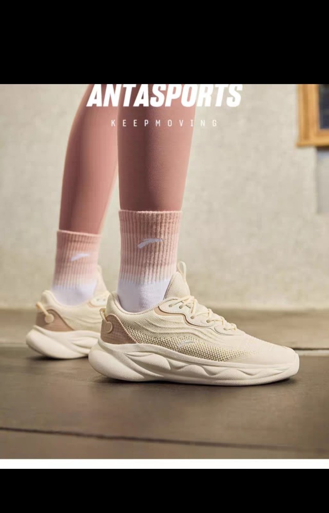 Anta soft elastic 2 in one fabric pilates ,running ,jump rope sports shoes & Black Pilates Outfit
