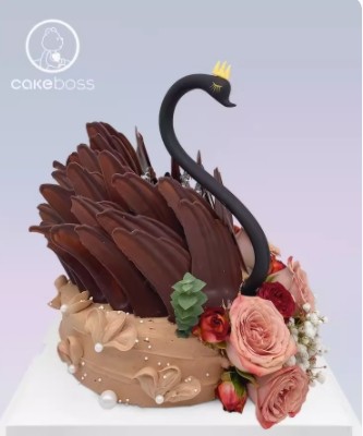 Black Swan Birthday Cake