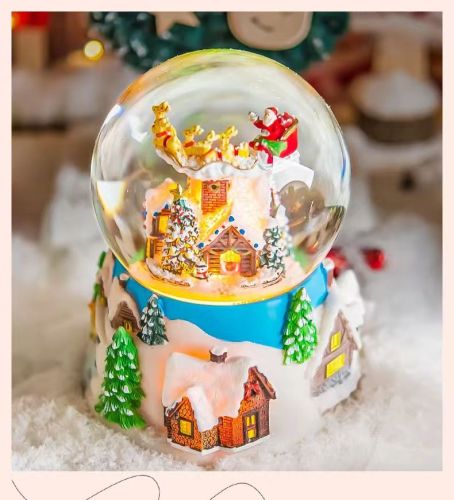 Snow house music box romantic gift