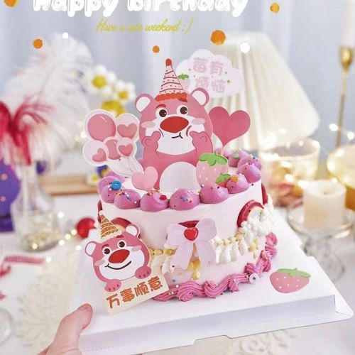 Strawberry Bear birthday cake for members only