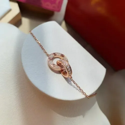 Valentine's Day gift： 18k rose gold platinum diamond necklace