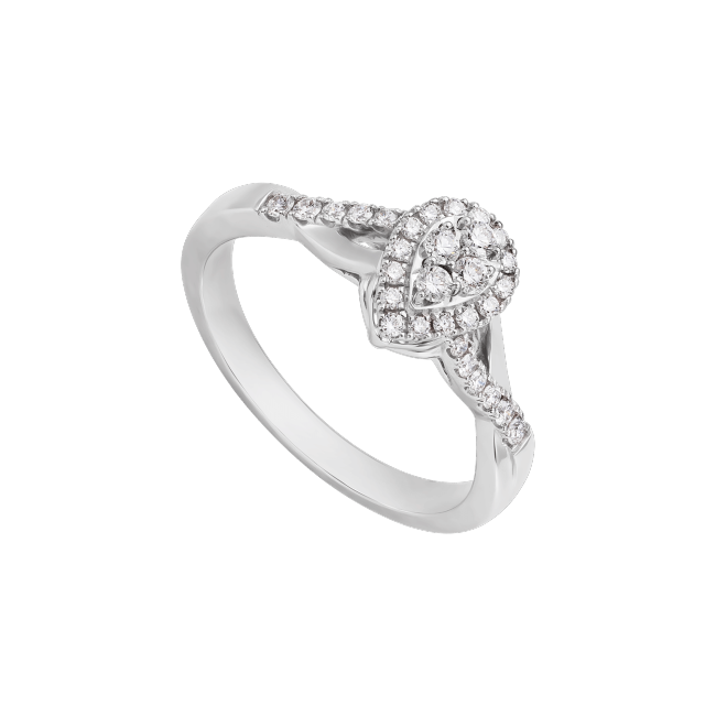 APM Water drop diamond ring