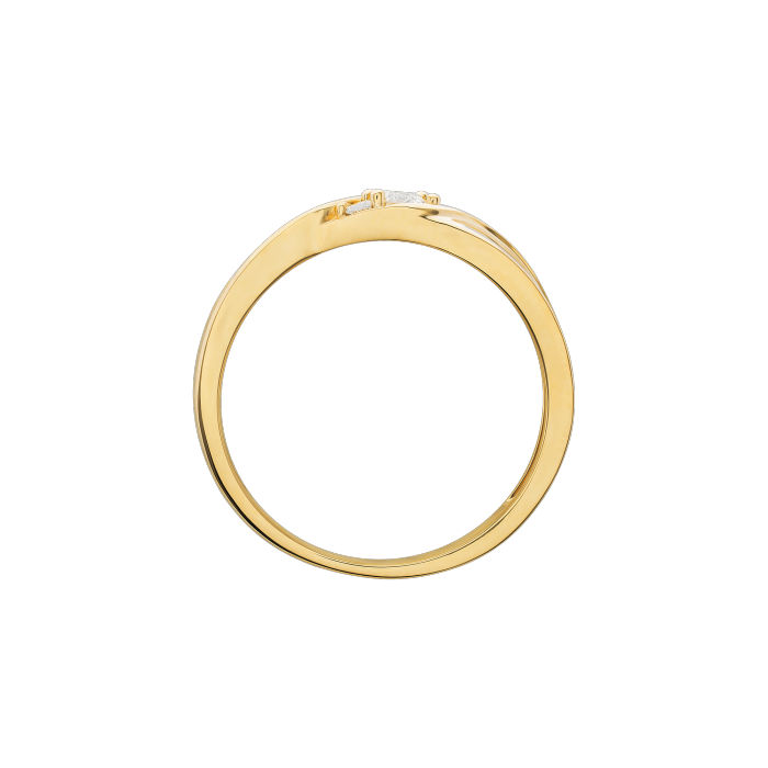 APM Simple champagne gold diamond ring