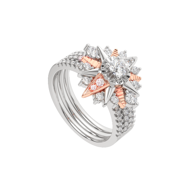 APM Six-pointed diamond ring