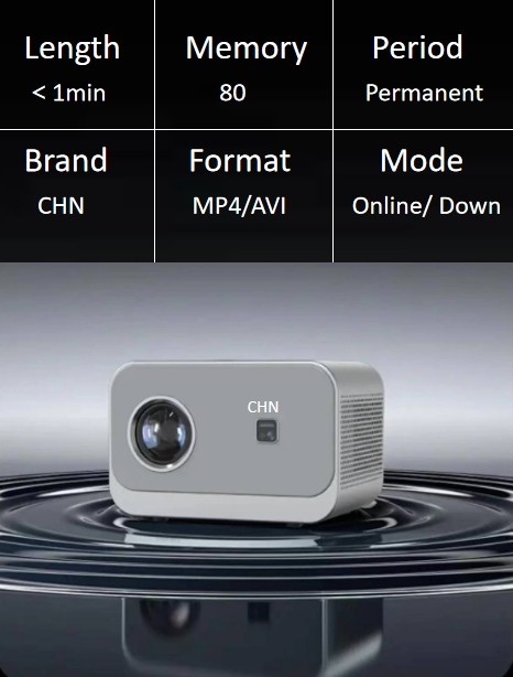 CHN high-definition projector 80GB