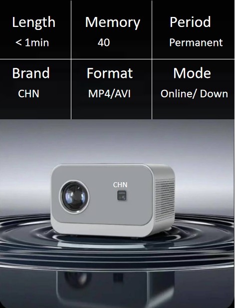 CHN high-definition projector 40GB