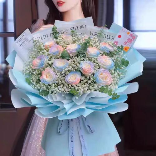 Fragmented Ice Blue Beauty Bouquet
